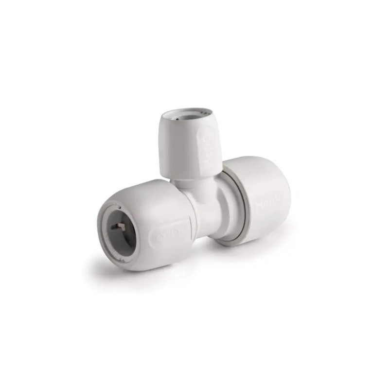 28mm x 28mm x 22mm Hep2O Branch Reducing Tee – Wavin (White) – HD13/28W