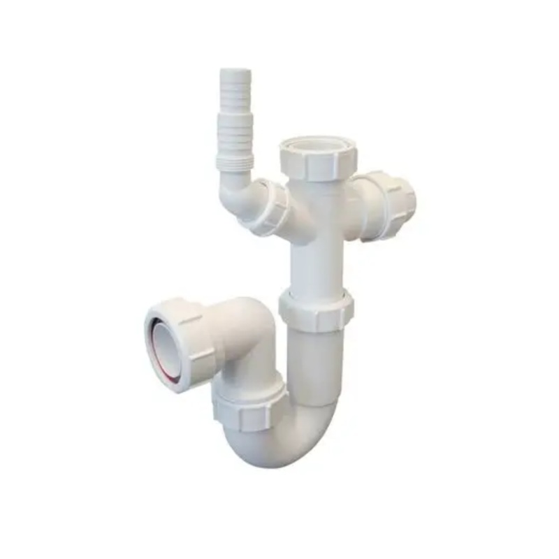 75mm x 40mm Osma Tubular Swivel Trap + Nozzle – Wavin (White) – 5V468W