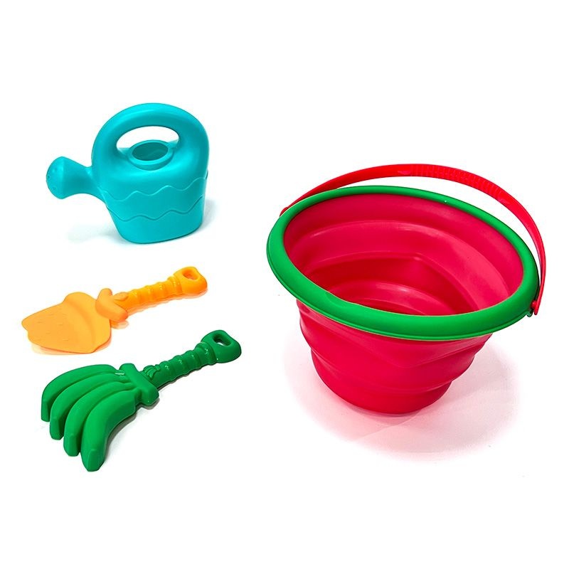 Collapsible Beach Bucket Set – Tropical Fruit Theme