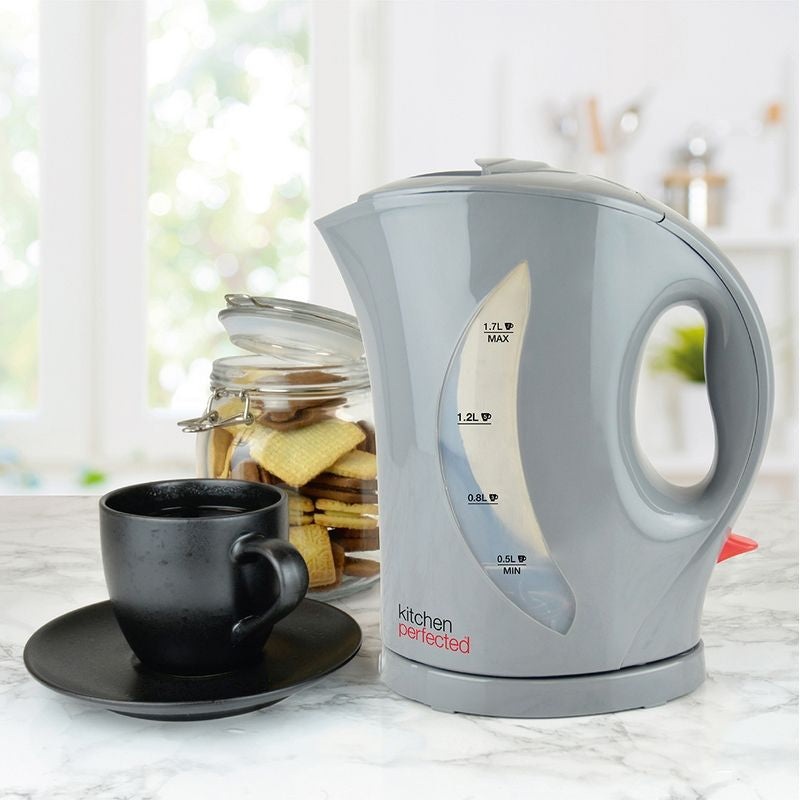Cordless Kettle By KitchenPerfected – Grey 1.7 Litre