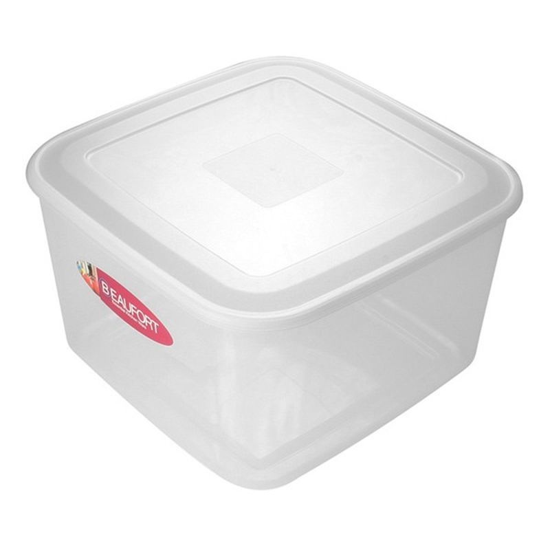 Plastic Food Container Square 13 Litres – Clear by Beaufort