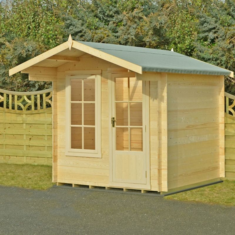 Shire Crinan 7′ 4 x 9′ 11 Apex Log Cabin – Premium 19mm Cladding Log Clad