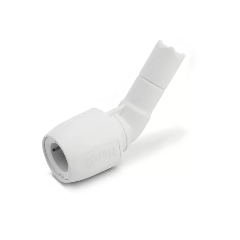10mm 135 Hep2O Obtuse Bend Single Socket – Wavin (White) – HD8/10W
