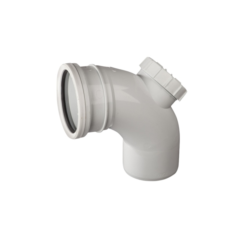 110mm Osma Soil Access Bend 87.5 Degree – Wavin (White) – 4S169W