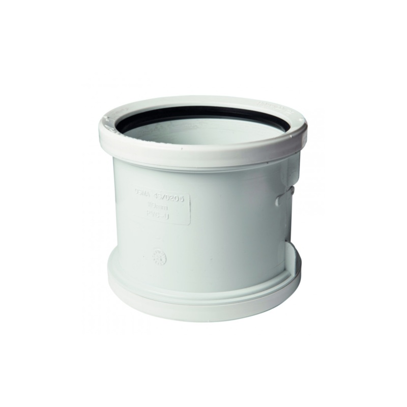 110mm Osma Soil Pipe Couplier – Wavin (White) – 4S205W