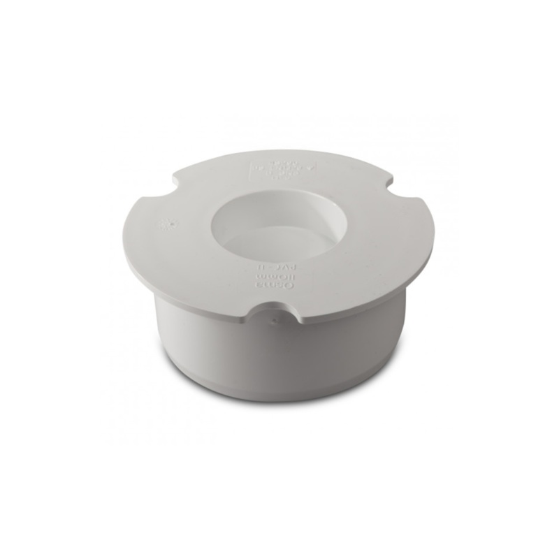 110mm Osma Soil Plain Ended Socket Plug – Wavin (White) – 4S296W