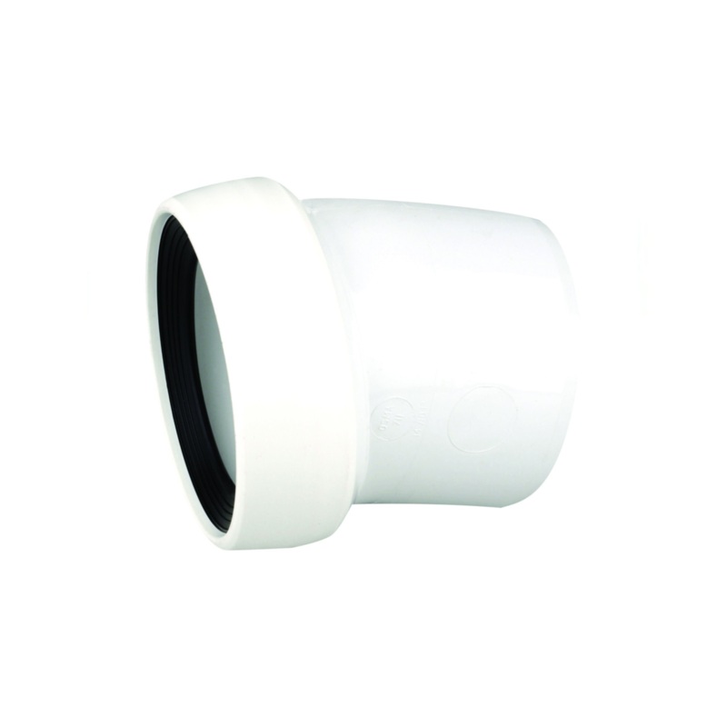 110mm x 14 OsmaSoil Plain Ended WC Connector – Wavin (White) – 4S711W