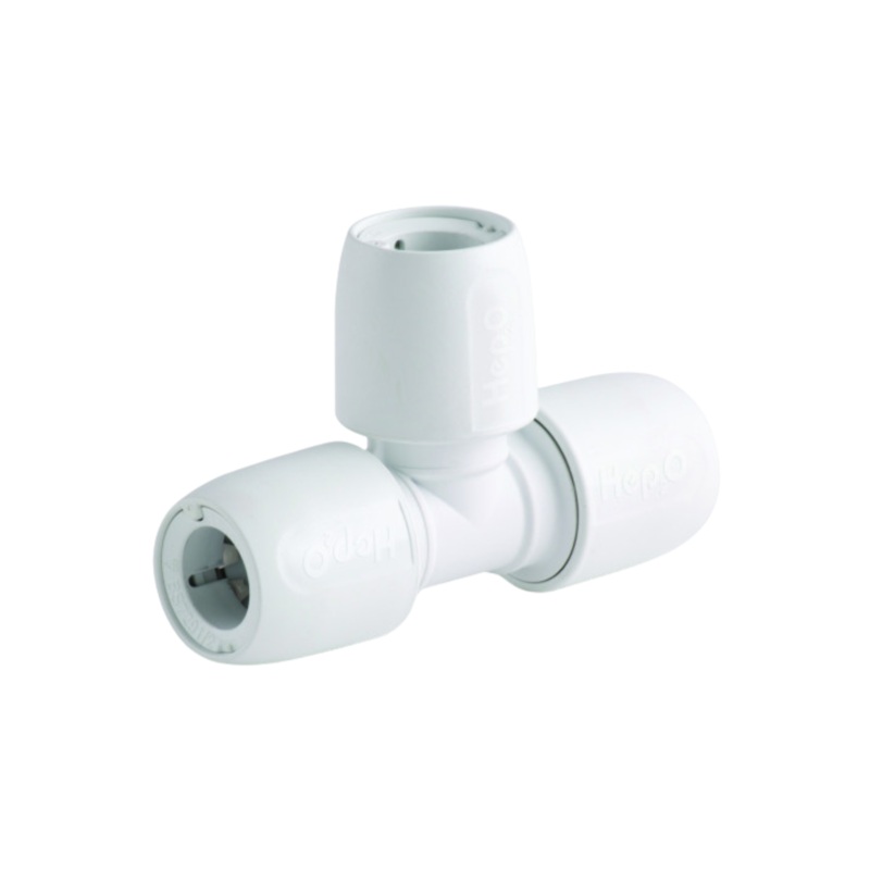 15mm Hep2O Equal Tee – Wavin (White) – HD10/15W