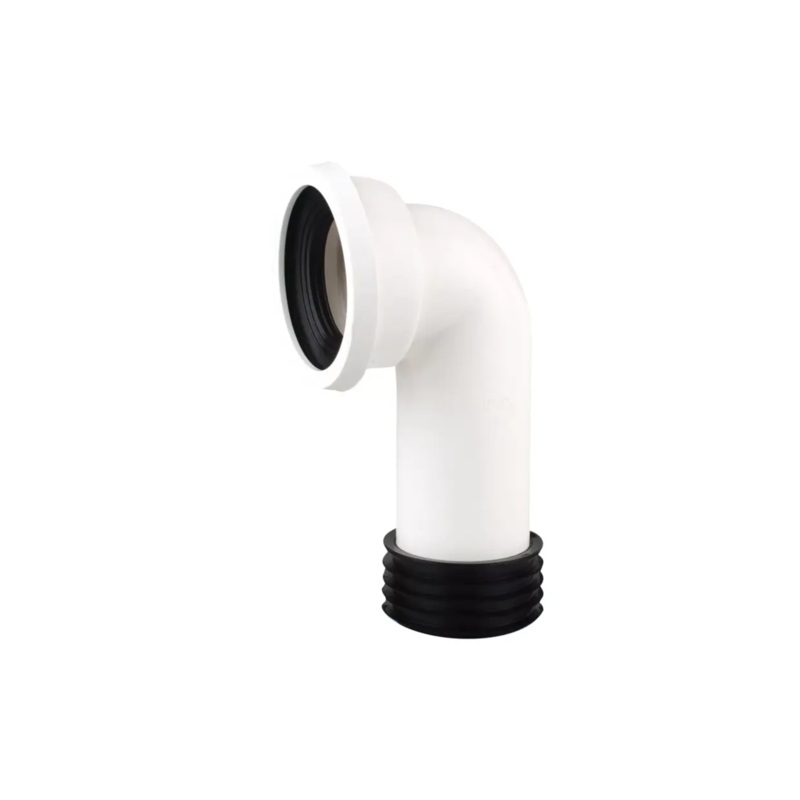 4 90 Osma Easy-Fit Bend Pan Connector – Wavin (White) – WC904W