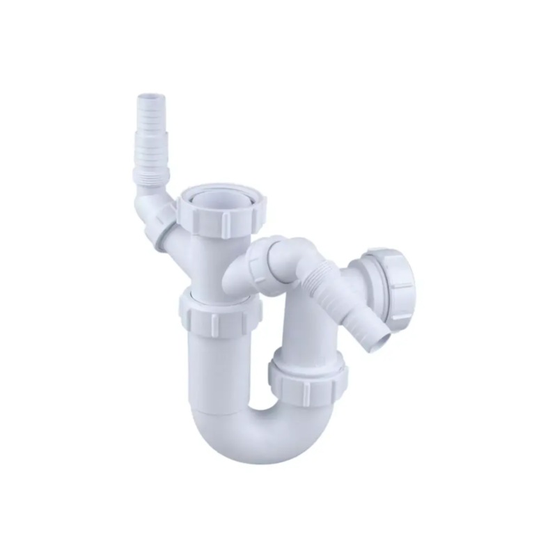 40mm x 75mm Osma Adjustable Sink Trap with Water Seal – Wavin (White) – 5V869W
