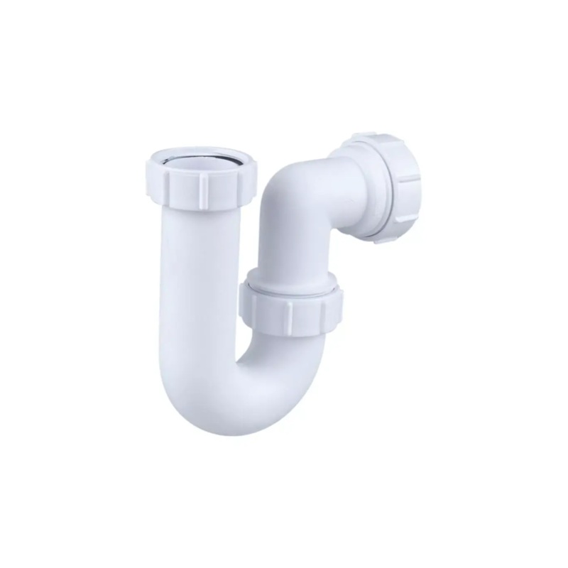 50mm 75mm Osma Tubular Trap with Water Seal – Wavin (White) – 2V801W