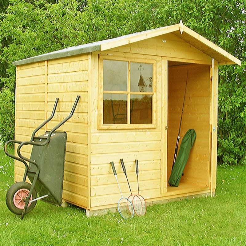 Shire Abri 6′ 8 x 7′ 8 Apex Shed – Premium Dip Treated Shiplap