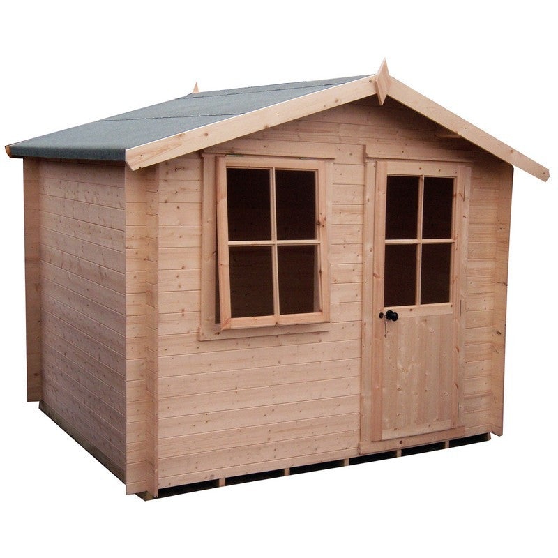 Shire Avesbury 10′ x 10′ Apex Log Cabin – Budget 19mm Cladding Tongue & Groove
