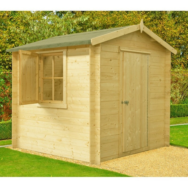 Shire Camelot 10′ x 10′ Apex Log Cabin – Budget  Cladding Tongue & Groove