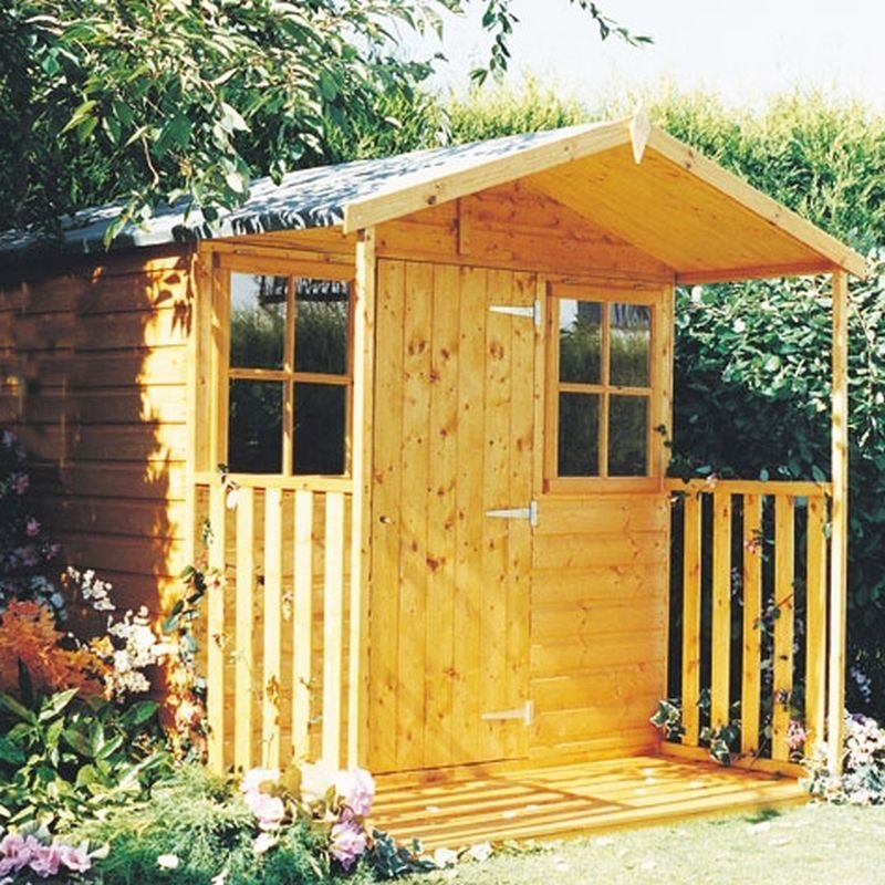 Shire Casita & Veranda 7′ 1 x 8′ 9 Apex Shed – Premium Dip Treated Shiplap