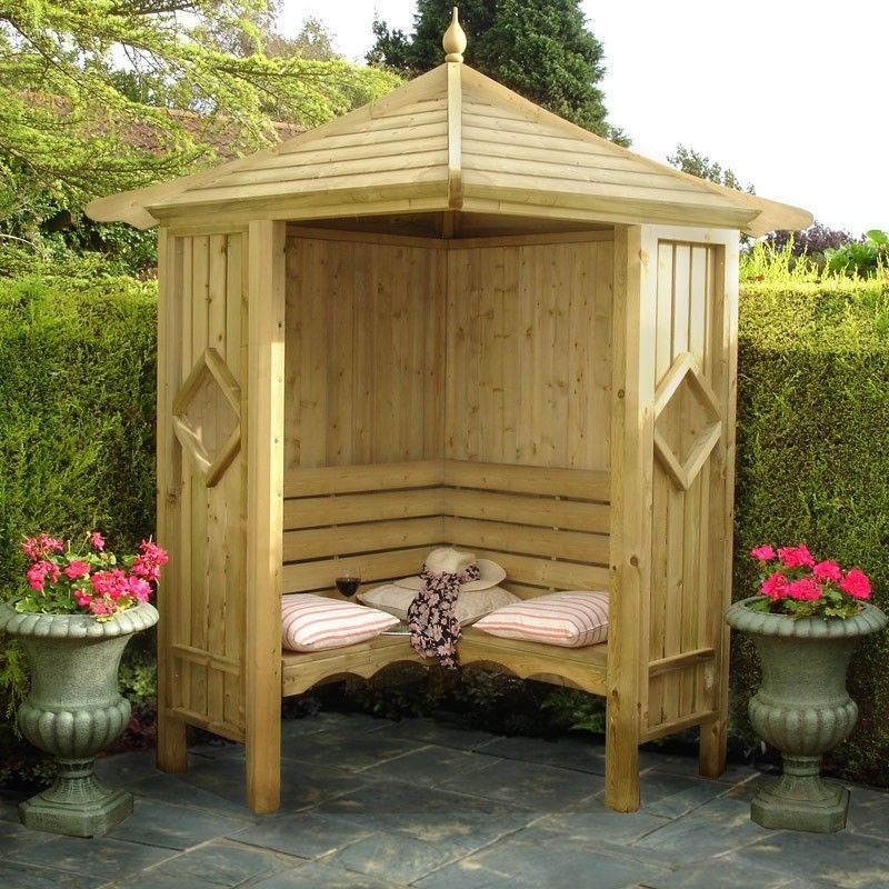 Shire Classic Corner Garden Arbour 4′ x 4′
