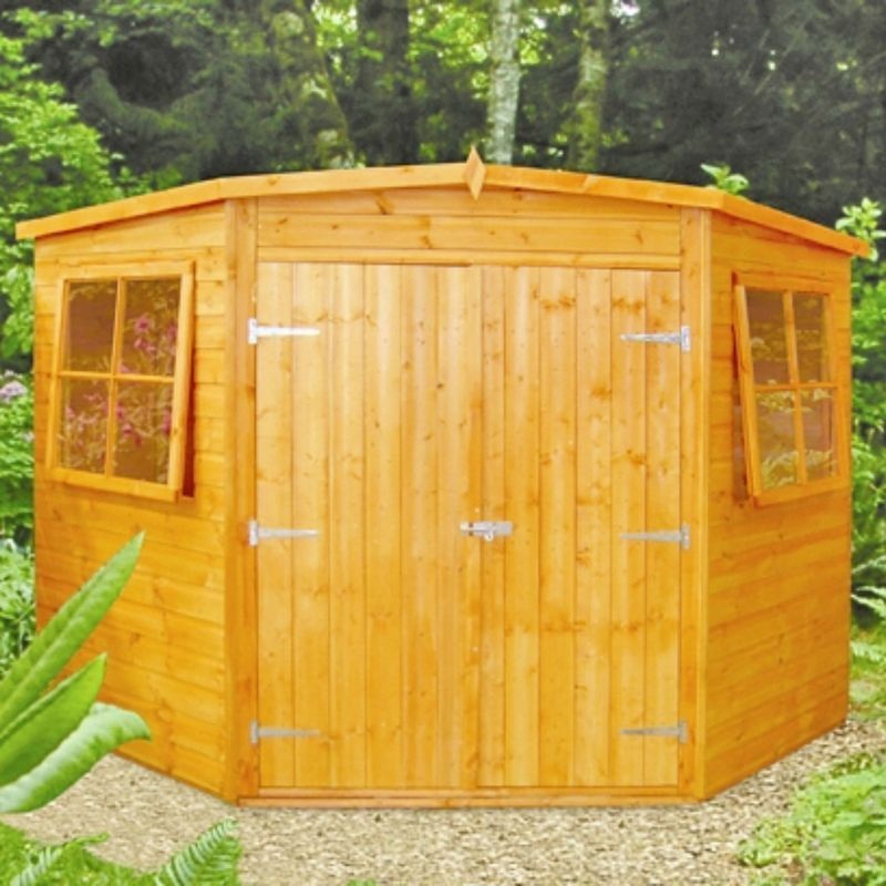 Shire Corner 7′ 10 x 7′ 10 Flat Shed – Premium Dip Treated Shiplap