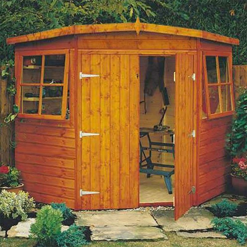 Shire Corner 9′ 9 x 9′ 9 Apex Shed – Premium Dip Treated Shiplap