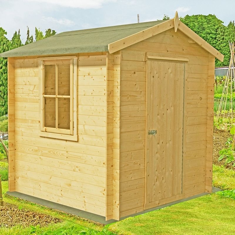 Shire Danbury 9′ 3 x 8′ 11 Apex Log Cabin – Premium 19mm Cladding Log Clad