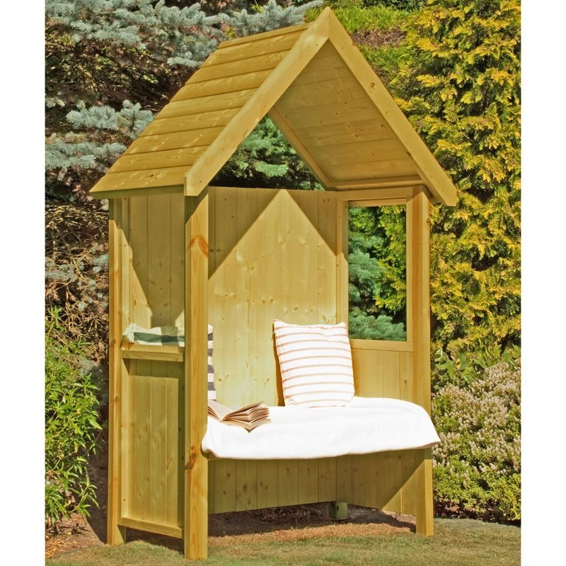 Shire Hebe Pressure Treated Garden Arbour 5′ x 3′