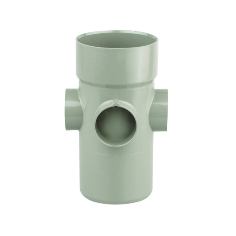 110mm OsmaSoil Bossed Pipe Plain End – Wavin (Grey)  4S585E