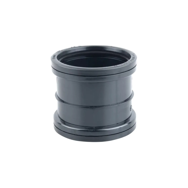 110mm OsmaSoil Double Socket Slip Coupler – Wavin (Black) – 4S105B