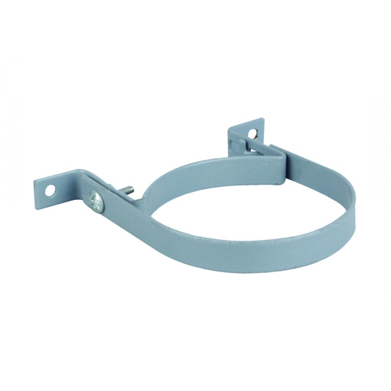 110mm OsmaSoil Steel Pipe/Socket Bracket – Wavin (BZP Coated Steel) – 4S084