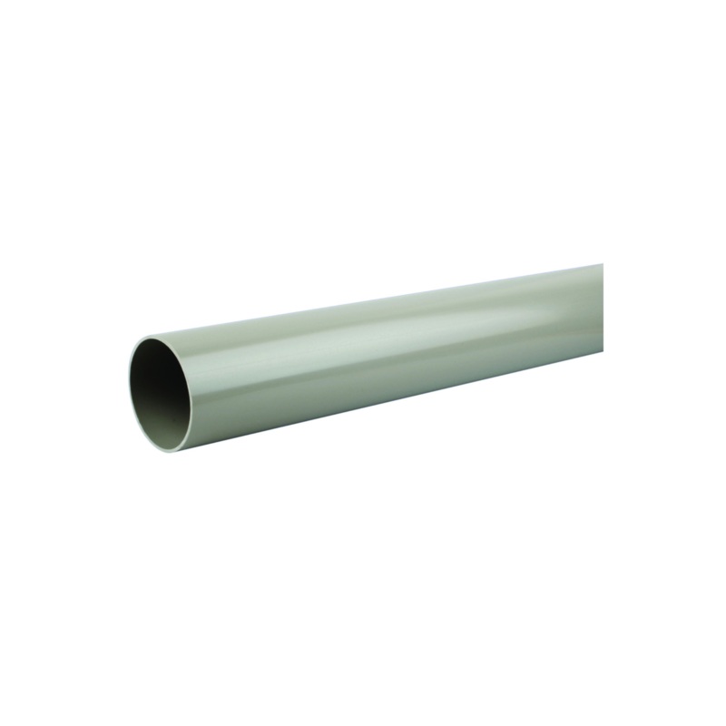 110mm x 3m Osma Soil Plain Ended Pipe – Wavin (Olive) – 4S073E