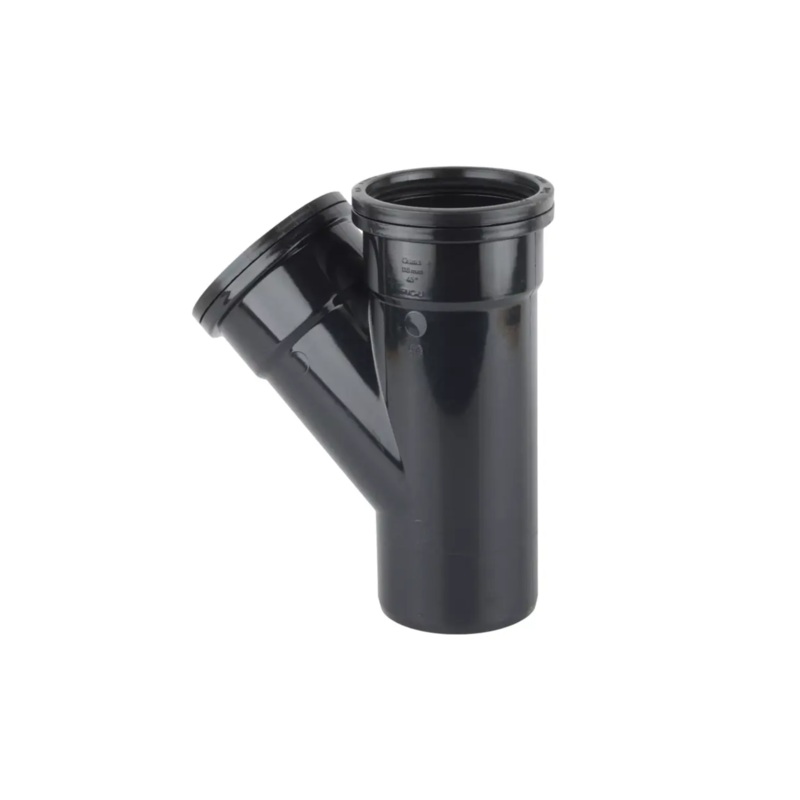 110mm x 45 OsmaSoil SingleBranch – Wavin (Black) – 4S210B