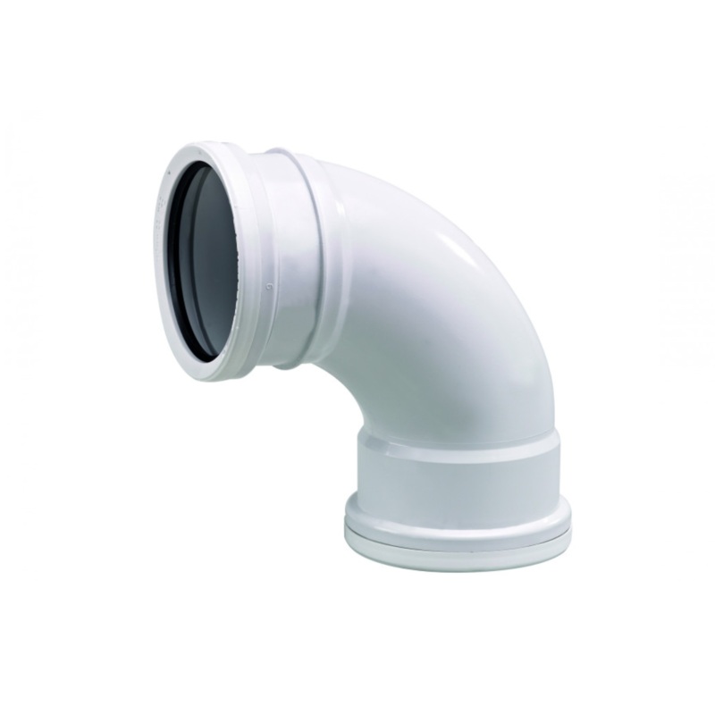 110mm x 87.5 OsmaSoil Double Socket Bend – Wavin (White) – 4S561W