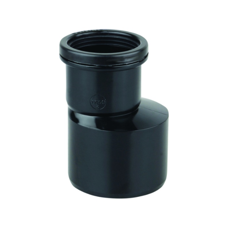 82mm x 50mm OsmaSoil Ring-Seal Inverted Single Socket Reducer – Wavin (Black)  3S094B