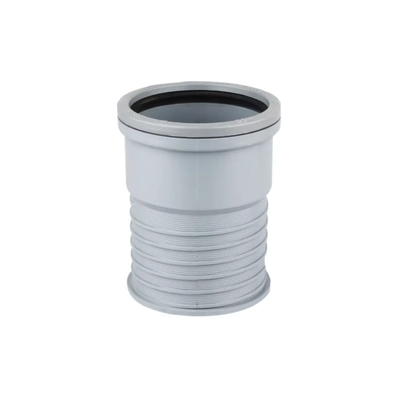110mm OsmaSoil  Ring Seal Socket Connector to Cast Iron – Wavin (Grey) – 4S106G