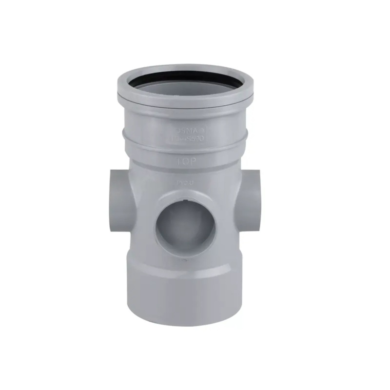 110mm OsmaSoil S/SW Bossed Pipe – Wavin (Grey) – 4S590G