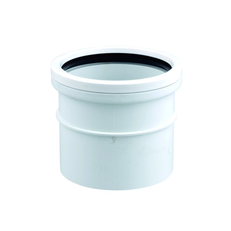 110mm OsmaSoil Single Socket Expansion Joint/Coupled Socket – Wavin (White) – 4S124W