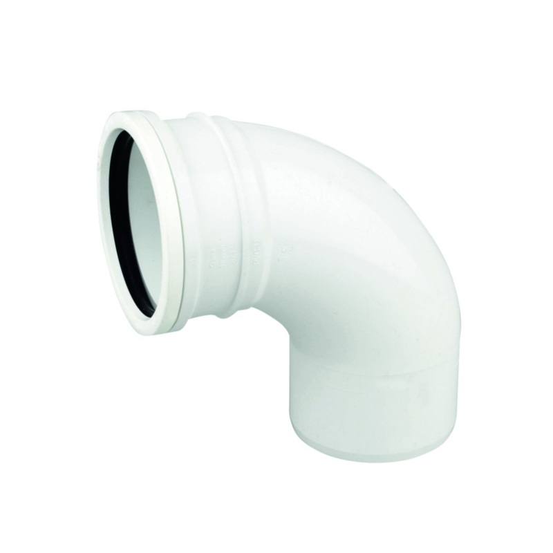 110mm x 87.5 OsmaSoil Ring-Seal Single Socket Bend – Wavin (White) – 4S161W