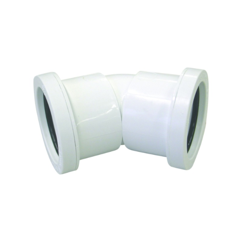 32mm 45 Osma Push-Fit Waste Bend – Wavin (White)  4W163W