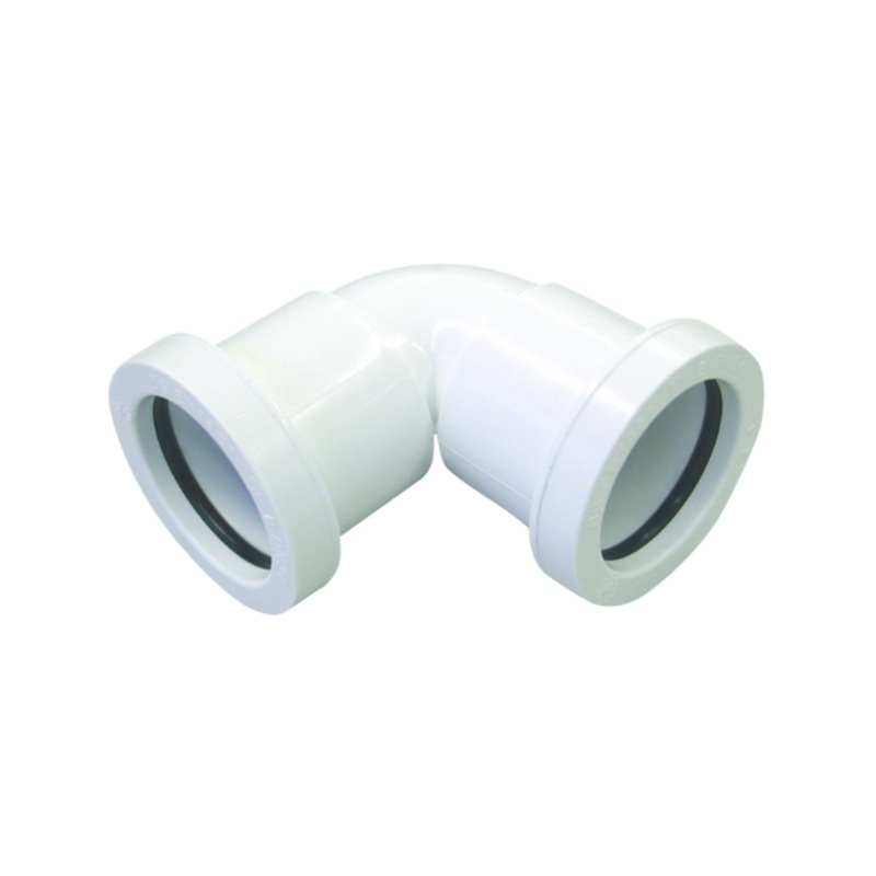 32mm 90 Osma Push-Fit Waste Knuckle Bend – Wavin (White)  4W160W
