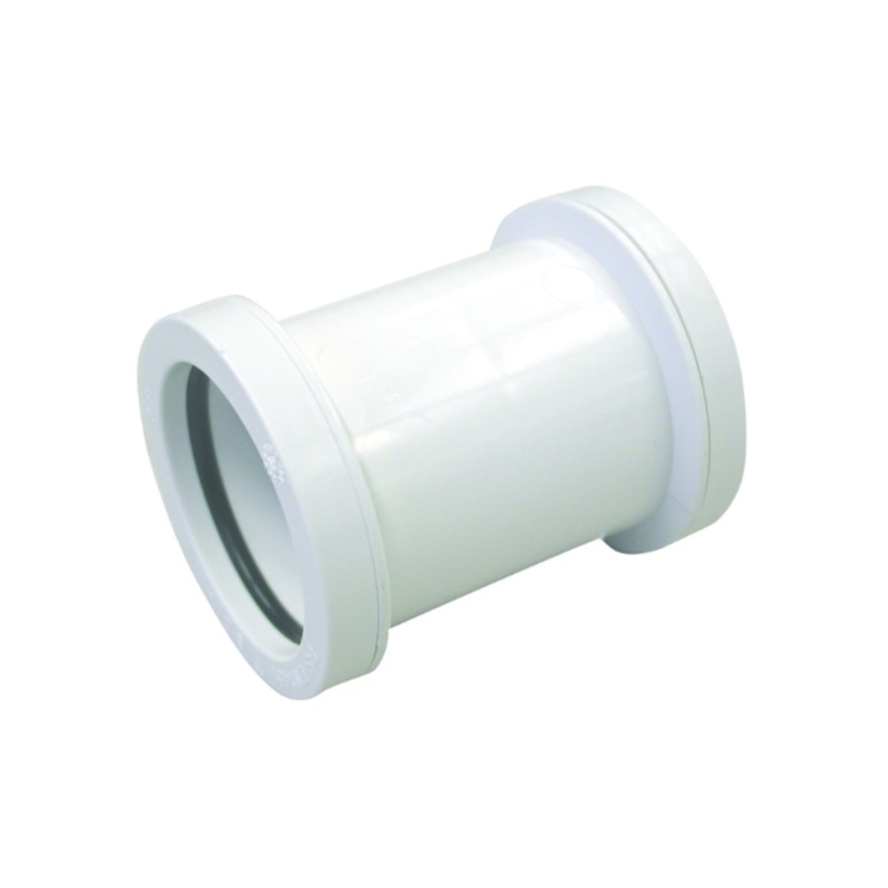 32mm Osma Push-Fit Waste Double Socket Coupler – Wavin (White)  4W105W