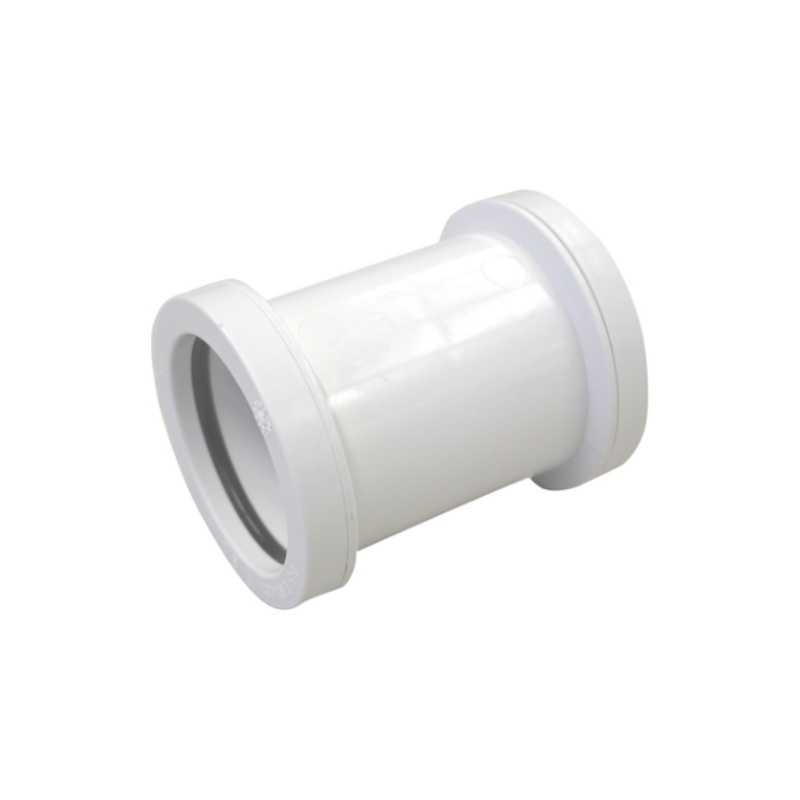 32mm Osma Push-Fit Waste Straight Connector- Wavin (White)  4W102W