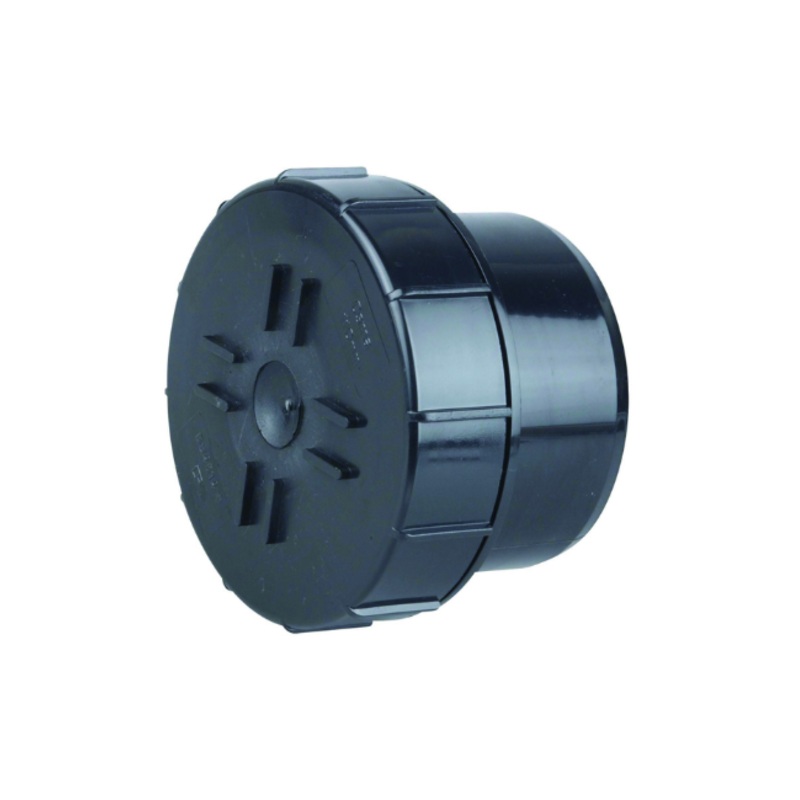 82mm OsmaSoil Plain Ended Access Plug – Wavin (Black)  3S292B
