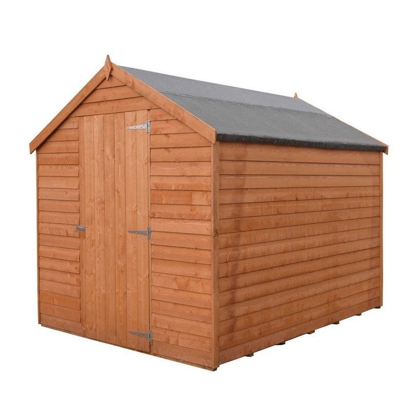 Shire Ashworth 6′ 5 x 8′ 1 Apex Shed – Budget Dip Treated Overlap