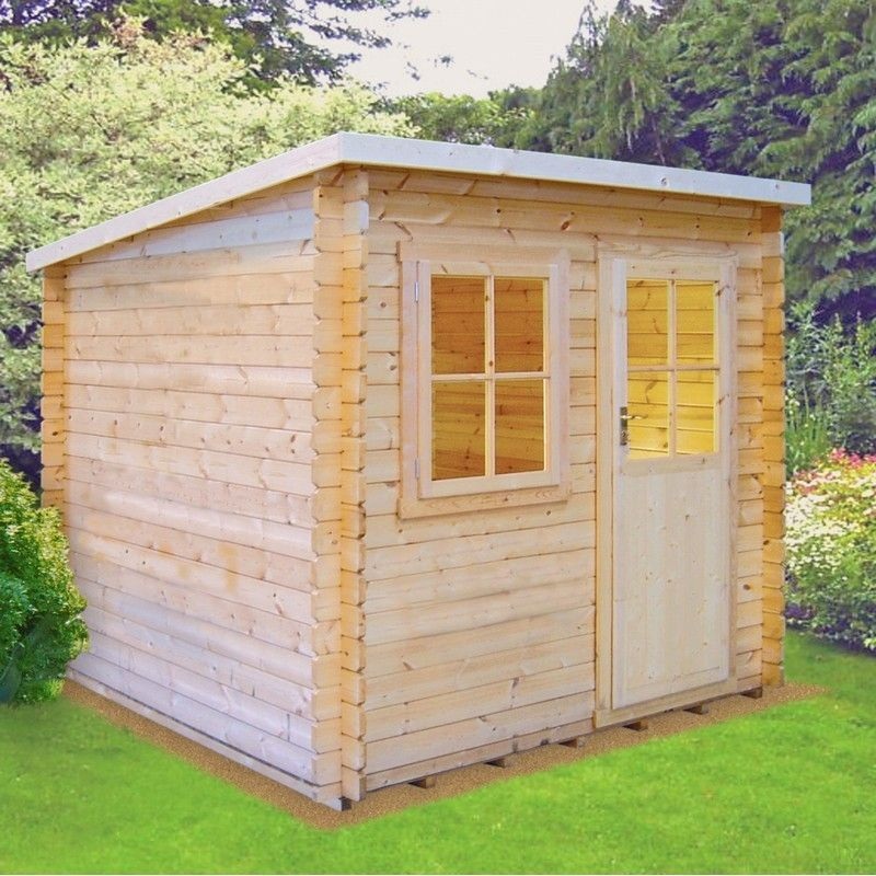 Shire Dean 11′ 9 x 13′ 8 Pent Log Cabin – Premium 70mm Cladding Tongue & Groove