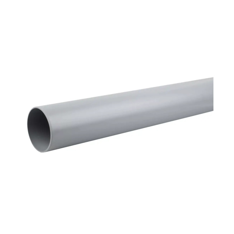 110mm 4m OsmaSoil PlainEnded Soil Pipe – Wavin (Grey) – 4S074G