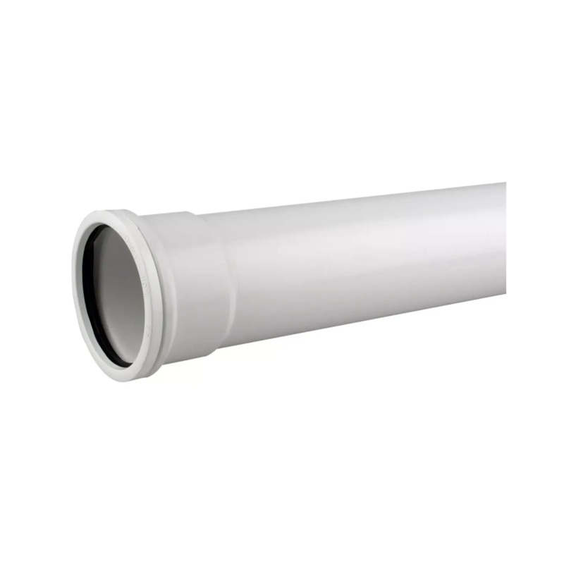 110mm 4m OsmaSoil RingSeal SingleSocket Pipe – Wavin (White) – 4S044W