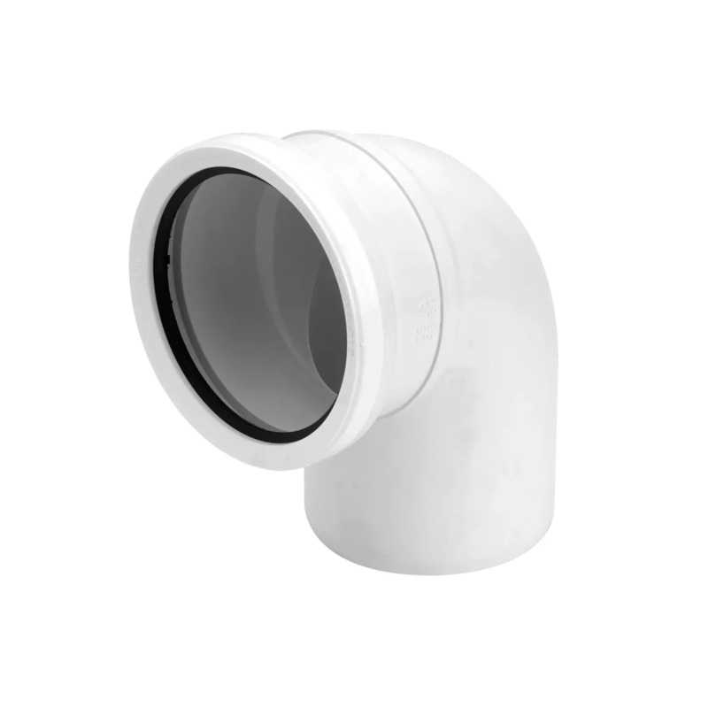 110mm x 87.5 OsmaSoil Tight Radius Ring Seal Bend – Wavin (White) – 4S160W