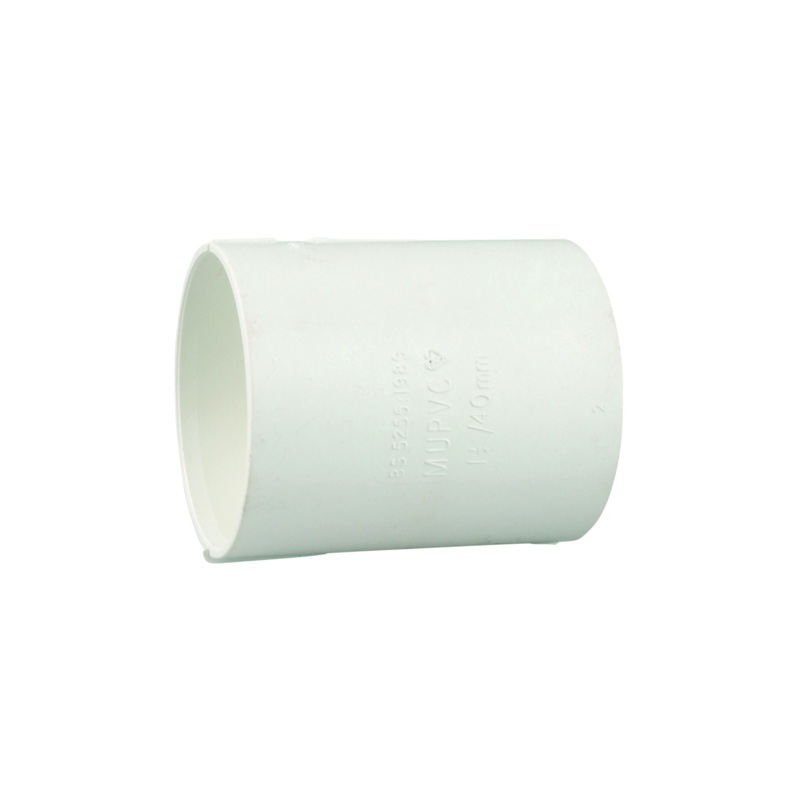 50mm Osma Weld Waste Double Socket – Wavin (White) – 2M104W