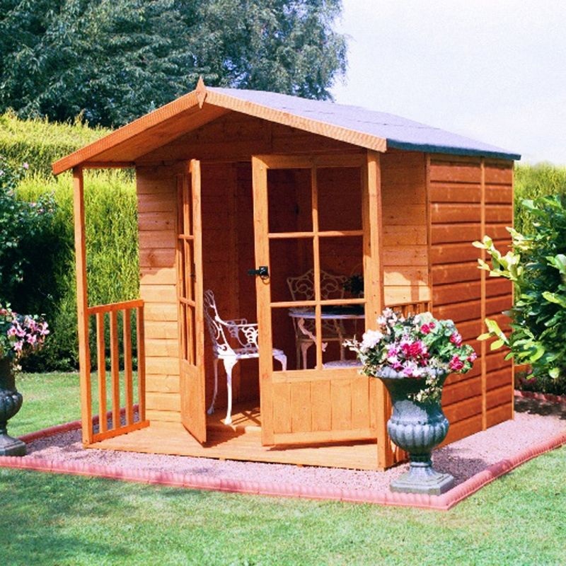 Shire Alnwick 6′ 8 x 7′ 4 Apex Summerhouse – Premium Dip Treated Shiplap