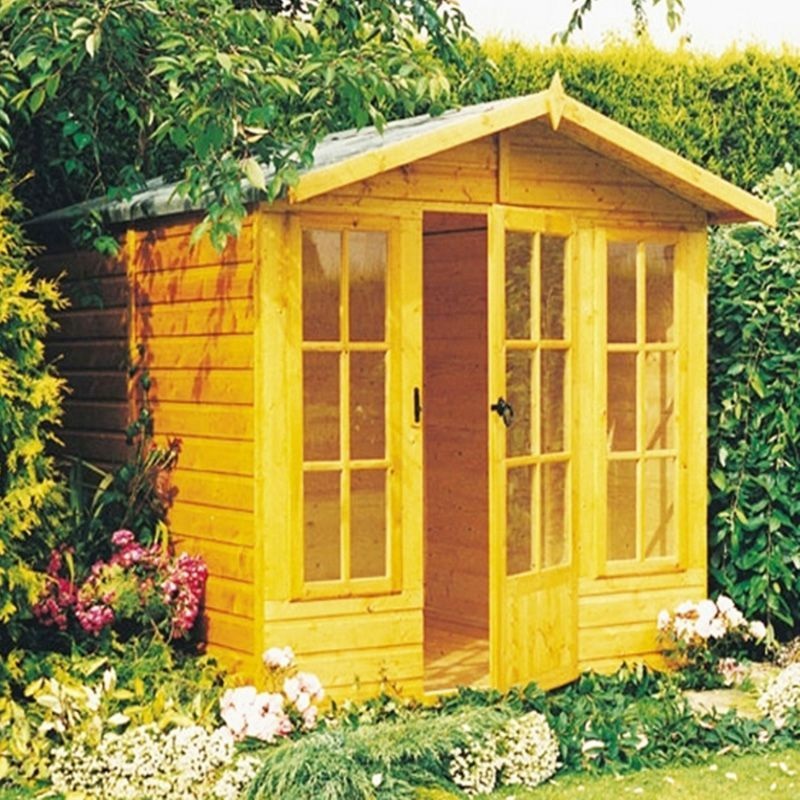 Shire Badminton 6′ 8 x 9′ 8 Apex Summerhouse – Premium Dip Treated Shiplap