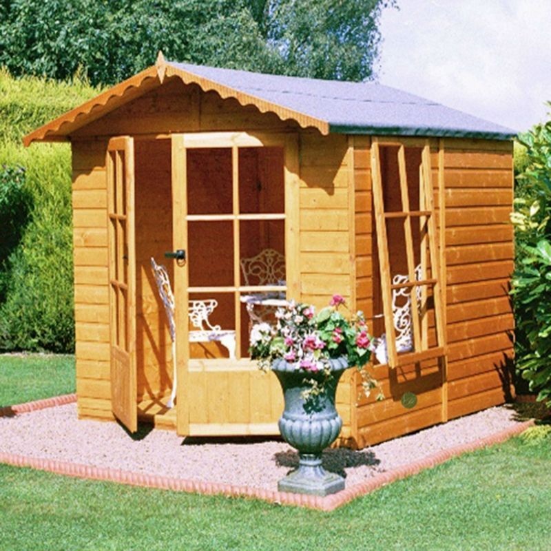 Shire Buckingham 7′ 1 x 7′ 8 Apex Summerhouse – Premium Dip Treated Shiplap