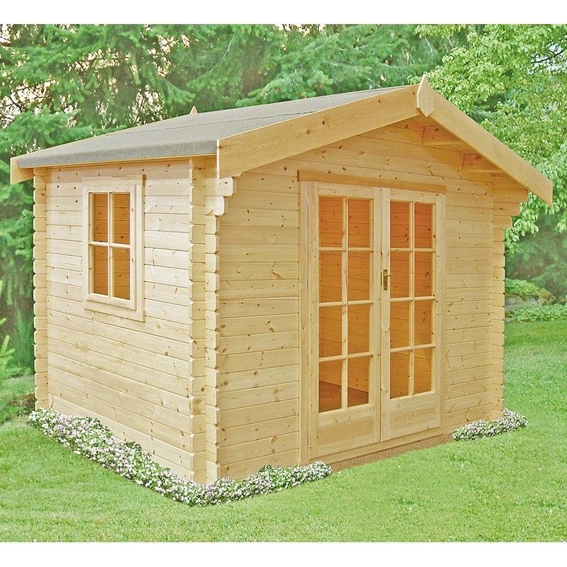 Shire Dalby 7′ 10 x 7′ 10 Apex Log Cabin – Premium 34mm Cladding Tongue & Groove